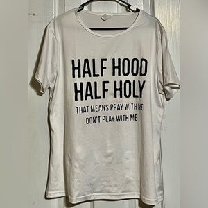 White 0XL Polyester Blend Shirt